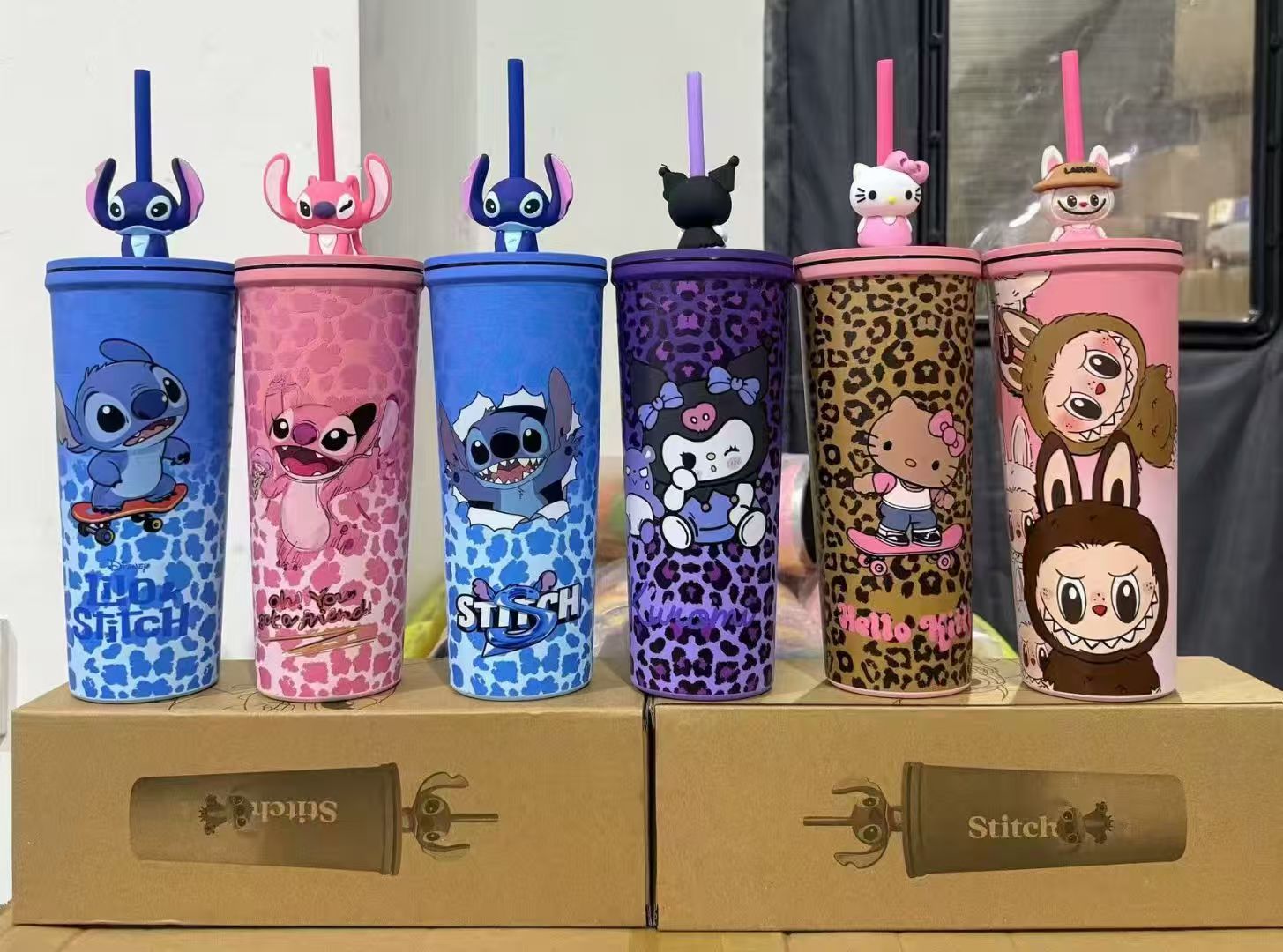 Animated Character Tumbler with Straw & Topper